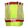 ML Kishigo 8052BV 200 PSV Fire Safety Vest Lime Yellow and Red