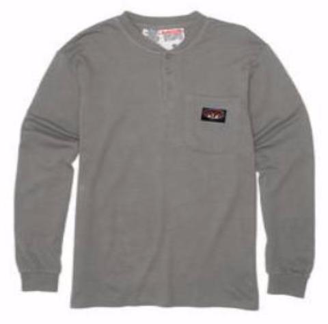 Rasco FR Henley Long Sleeve T-Shirt,  GFT454 or FR0101GY - Gray