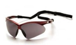 Safety Glasses-Pyramex PMXTREME  SR6320SP Safety Glasses - Red Frame - Gray Lens
