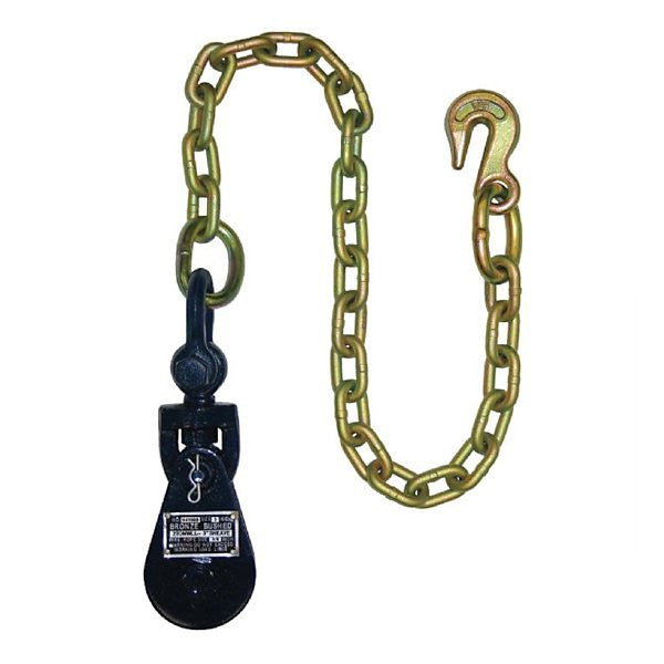 Snatch Block with Chain & Grab Hook