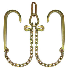 V-Chains: Grade 70 with 15" J-Hooks, 2' Chain