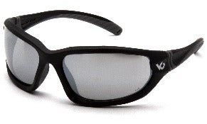 Safety Glasses-Pyramex VentureGear Safety Glasses-Ocoee - Black/Charcoal Frame - Silver Mirror Anti-Fog Lens