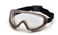 Goggles- Pyramex Capstone Goggles - Gray Frame - Clear H2X Anti-Fog Dual Lens G504DT