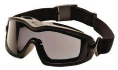 Goggles-Pyramex GB6420SDT V2G Plus Safety Goggle - Black Frame - Dual Gray Anti-Fog Lens