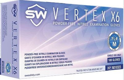 Vertex ® X6 Nitrile Powder-Free Exam Gloves from SW Safety Solutions