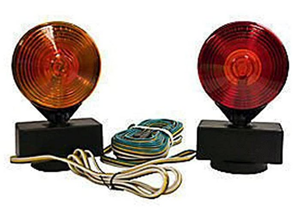 Red And Amber Magnetic Trailer Towing Light Kit