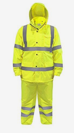 West Chester 4031 Hi Vis Heavy Duty Reflective Rain Gear Lime Yellow