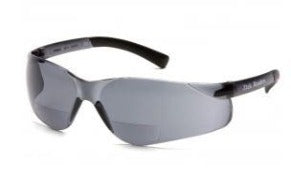 Safety Glasses-Pyramex Ztek Readers +1.50 S2520R15  - Rubber Temple Tips - Gray Bifocal Lens