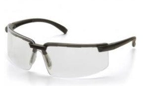 Safety Glasses-Pyramex Surveyor SB6110ST - Black Frame - Clear Anti-Fog Lens