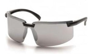Safety Glasses-Pyramex Surveyor SB6170S - Black Frame - Silver Mirror Lens