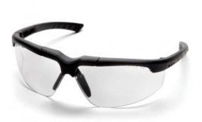 Safety Glasses-Pyramex Reatta SCH4810DT  - Charcoal Frame - Clear H2X Anti-Fog Lens
