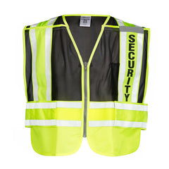 ML Kishigo 8055BZ 200 PSV Security Safety Vest Lime Yellow and Black